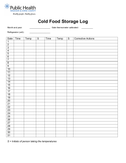 Food Temperature Log