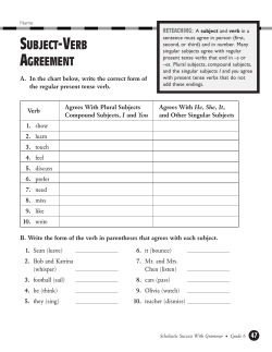 subject-verb agreement