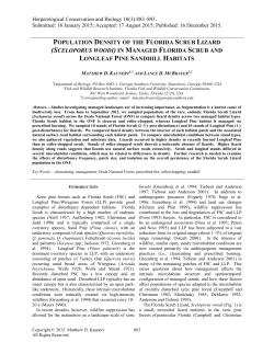 population density of the florida scrub lizard