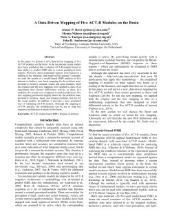 A Data-Driven Mapping of Five ACT