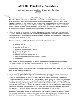 IACP 2017 Additional Terms and Conditions Governing the Exhibitor
