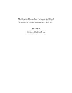 Moral Scripts and Dialogic Inquiry in Maternal Scaffolding of Young