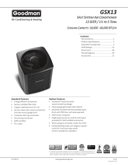 Split System Air Conditioner 13 SEER / 1&frac12; to 5 Tons