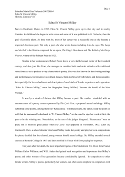 Edna St Vincent Millay