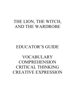 Educator`s Guide to The Lion, The Witch, and The Wardrobe