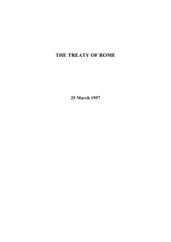 the treaty of rome - European Commission
