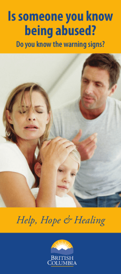 Is someone you know being abused? Do you know the warning signs?
