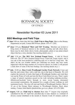Newsletter Number 63 June 2011