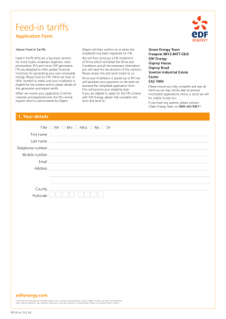Feed-in tariffs - Future Energy Solutions