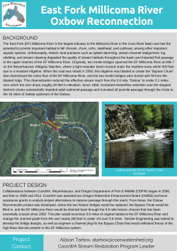 Oxbow Reconnection - Coos Watershed Association