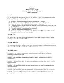 Constitution Interfraternity Council University of