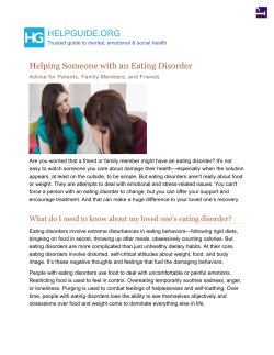 Helping Someone with an Eating Disorder: Advice for Parents