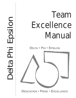 delta &bull; phi &bull; epsilon dedication &bull; pride &bull; excellence