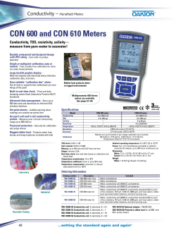 CON 600 and CON 610 Meters