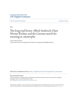 The long road home: Alfred Andersch, Hans Werner Richter, and the