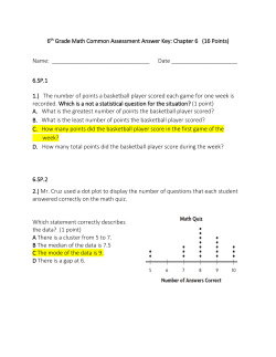 6th Grade Math Common Assessment Answer Key: Chapter