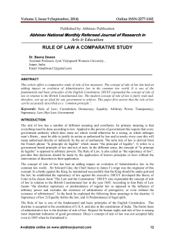 rule of law a comparative study