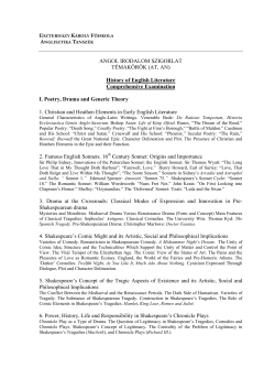 SZEvening Course - Az Eszterh&aacute;zy K&aacute;roly Főiskola Anglisztika