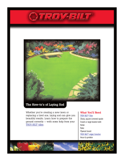 The How-to`s of Laying Sod - Troy-Bilt