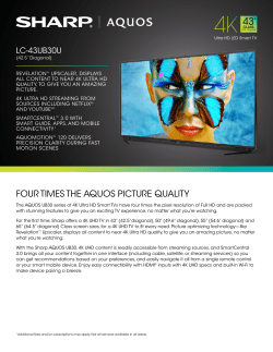 FOUR TIMES THE AQUOS PICTURE QUALITY