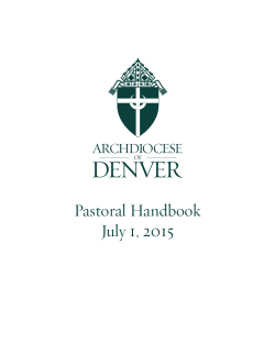 Pastoral Handbook July 1, 2015