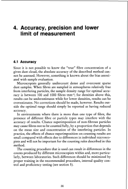 Accuracy, precision and lower limit of measurement