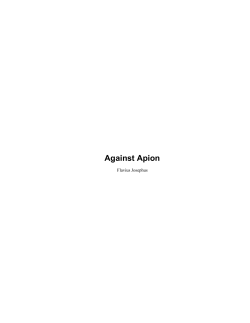 Against Apion - Public Library UK