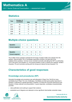 Assessment report