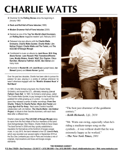 charlie watts - The Rosebud Agency