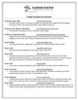 CAREER PLANNING/EXPLORATION
