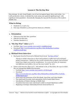 Lesson 6: The Six-Day War