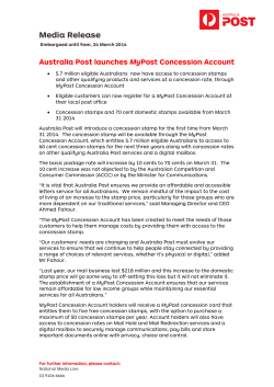 Australia Post launches MyPost Concession Account