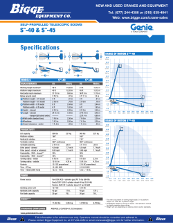Genie S-40-45 Specifications
