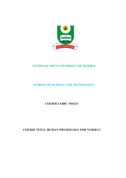 NSS213 - National Open University of Nigeria