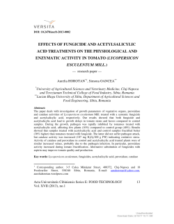 EFFECTS OF FUNGICIDE AND ACETYLSALICYLIC ACID