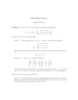 Sample solutions for exam 1