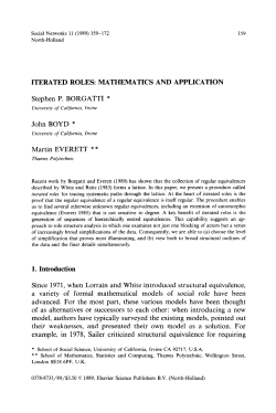 ITERATED ROLES: MATHEMATICS AND APPLICATION Stephen P