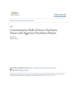 Communication Skills of Novice Psychiatric Nurses with Aggressive