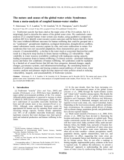 The nature and causes of the global water crisis: Syndromes from a