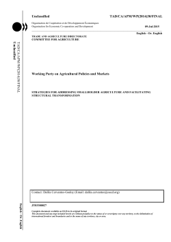 Strategies for addressing smallholder agriculture and
