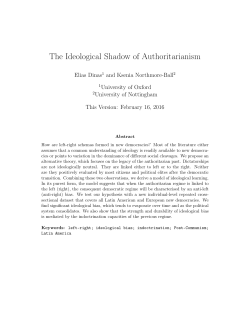 The Ideological Shadow of Authoritarianism