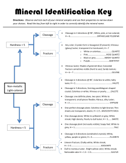 Mineral Identification Key