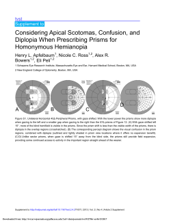 Considering Apical Scotomas, Confusion, and Diplopia