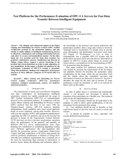 Test Platform for the Performance Evaluation of OPC