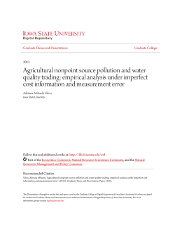 Agricultural nonpoint source pollution and water quality trading
