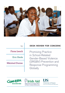 Desk Review for Concern (30 pages max)