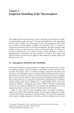 Empirical Modelling of the Thermosphere
