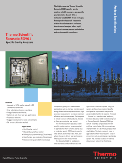 Sarasota SG901 Specific Gravity Analyzer