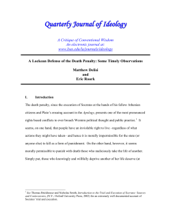 A Lockean Defense of the Death Penalty: Some Timely Observations