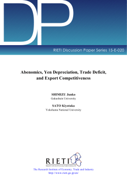 Abenomics, Yen Depreciation, Trade Deficit, and Export